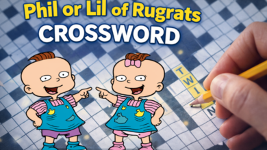 Phil or Lil of Rugrats Crossword
