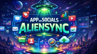 App and Socials Aliensync