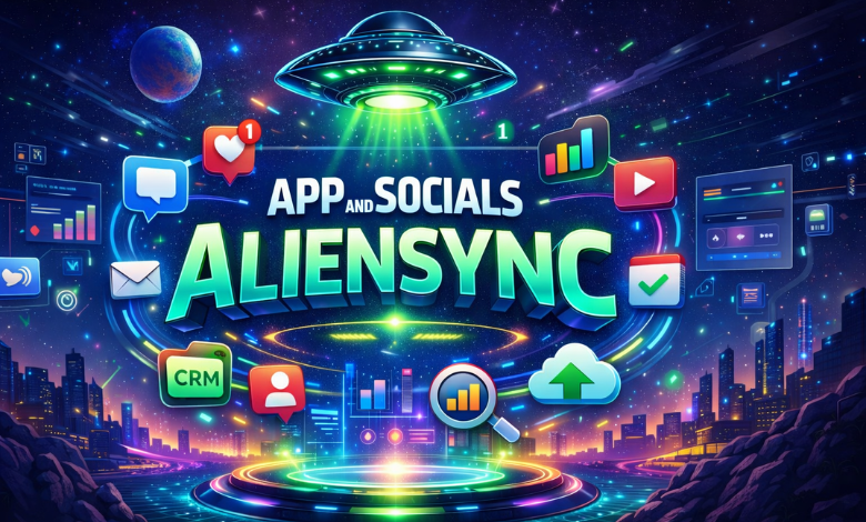 App and Socials Aliensync