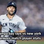 Tampa Bay Rays vs New York Yankees Match Player Stats